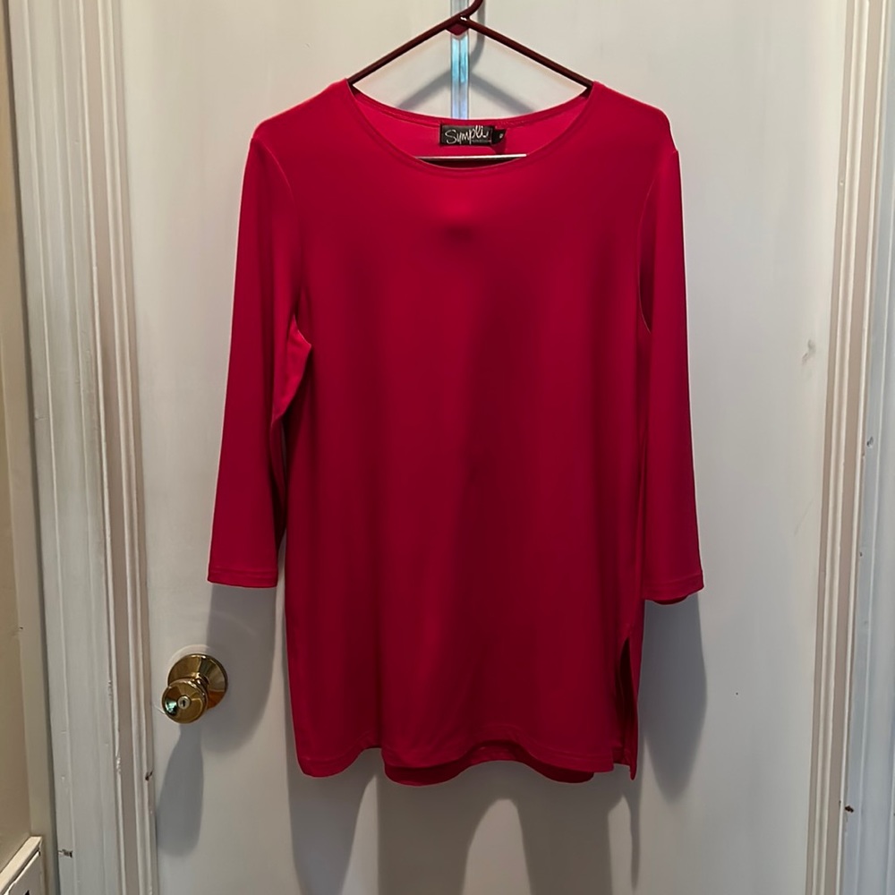Simpli size 12 tunic watermelon color